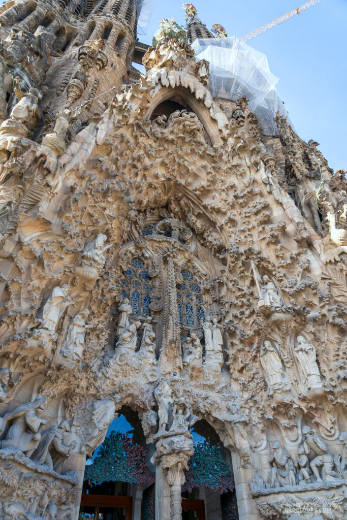 Above the main entrance of La Sagrada Familia