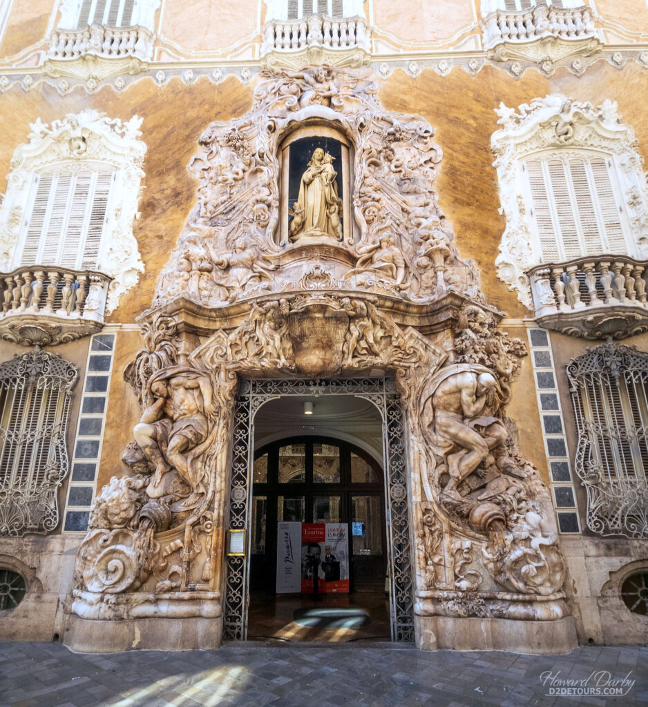 Intricate entrance to a building in Valencia