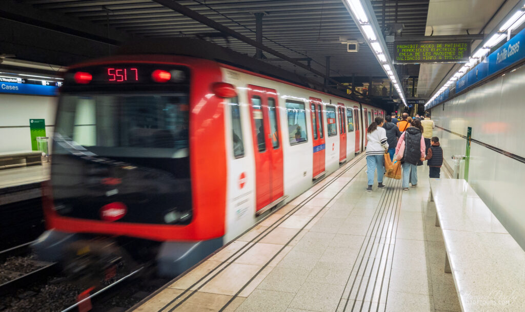 Underground metro station in Barcelona