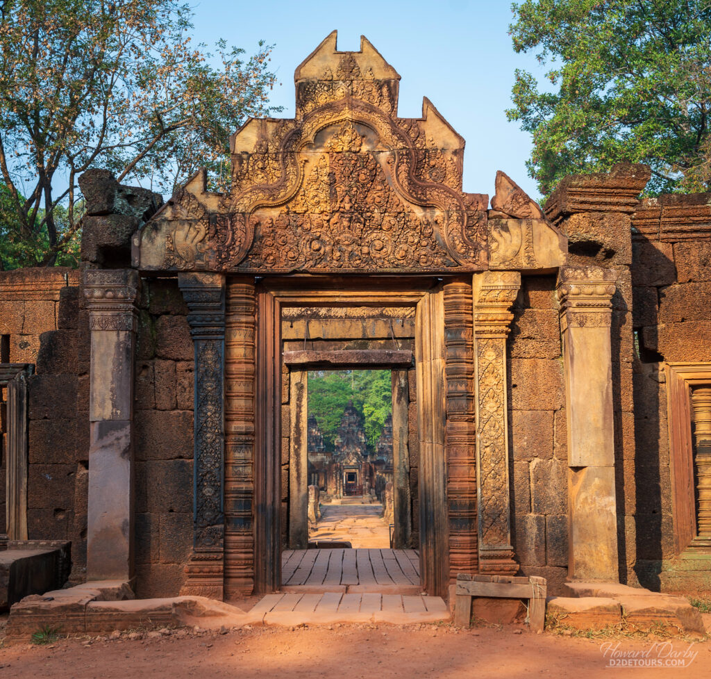 Entrance to the 10th-century Hindu temple, Banteay Srei