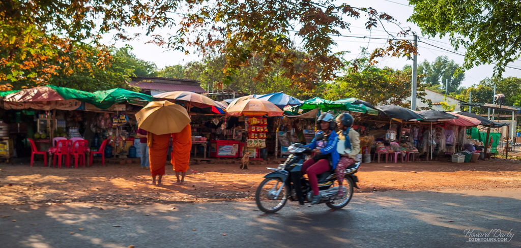 Roadside vendors in the countryside near Angkor Wat
