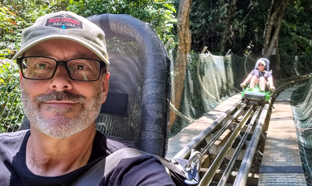 On the alpine sled at Datanla Waterfalls