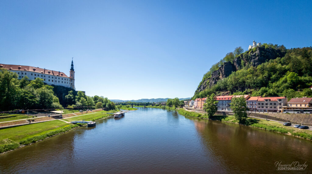 The Elbe river in Děčín