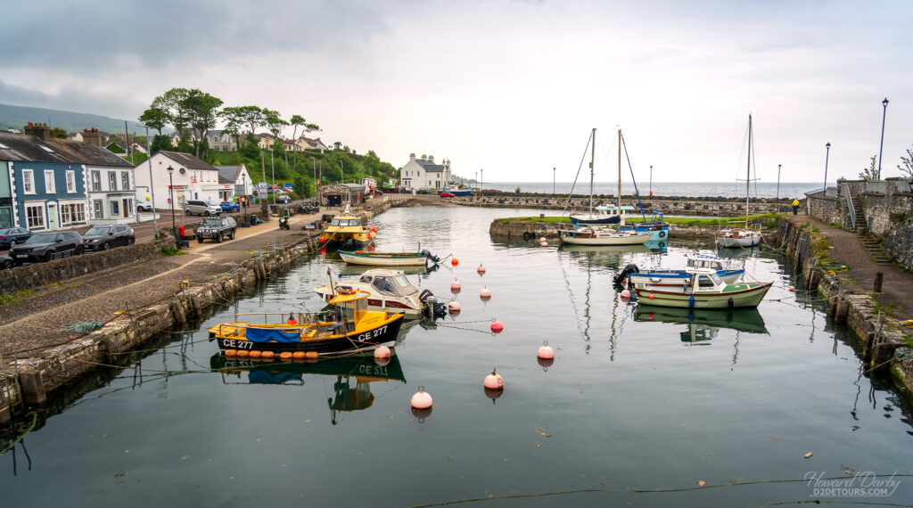 A harbour along the coast of Northern Ireland