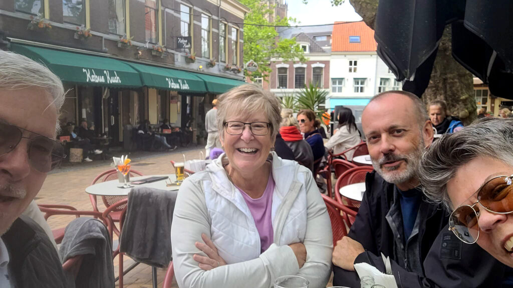 Enjoying a lunch in Delft with Laura and Boyd (picture by Boyd)
