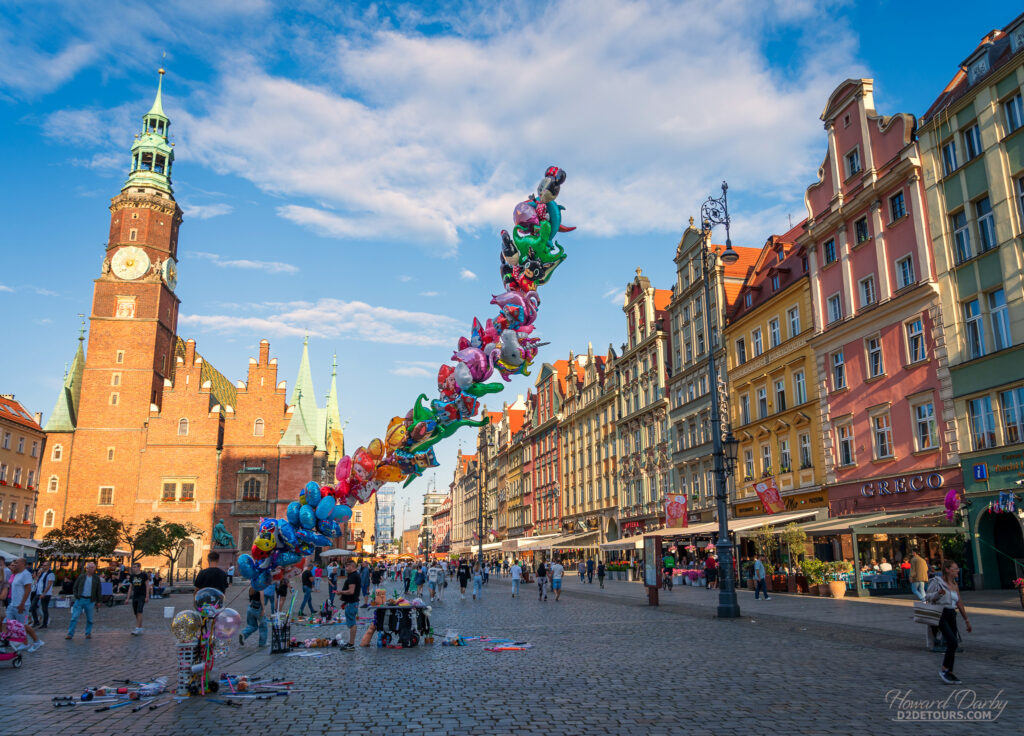 Poles enjoying the early evening in Wroclaw