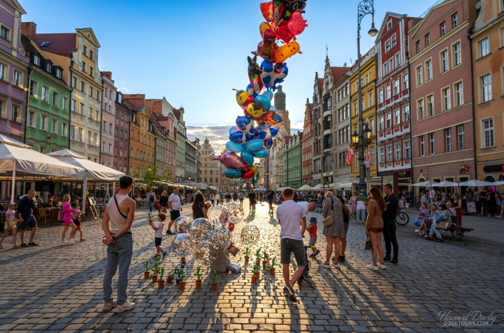 Sunset in Wrocław Market Square