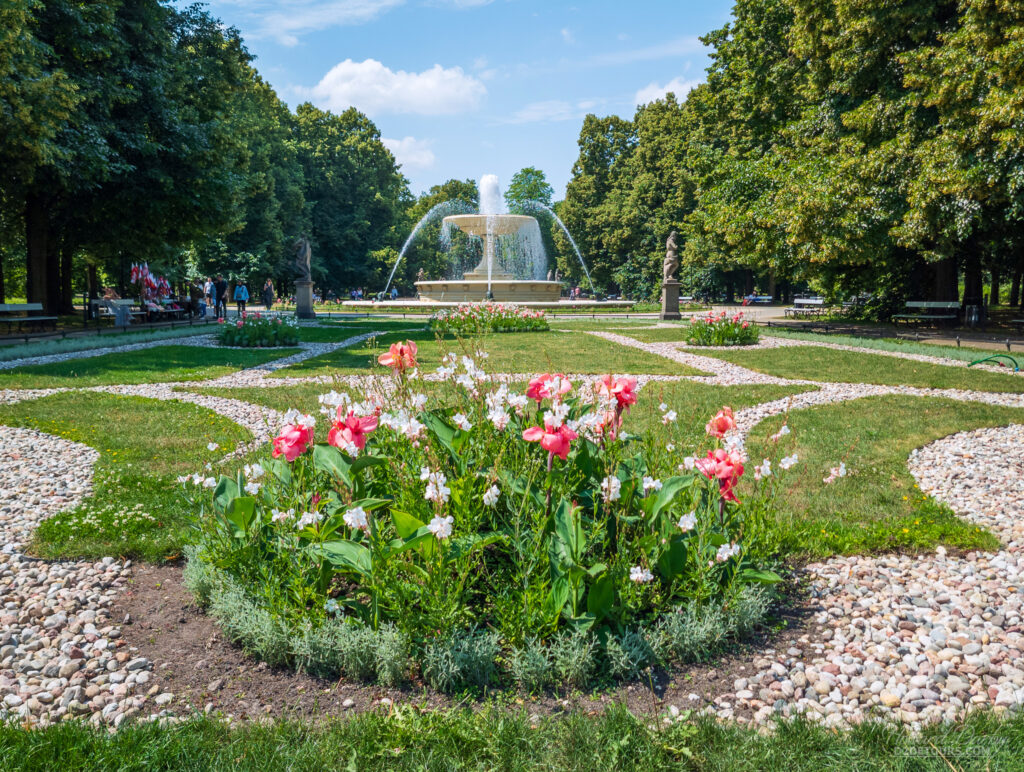 Saxon Garden park in Warsaw