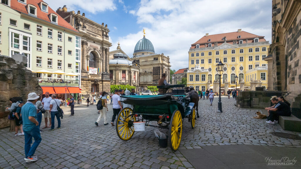 The Flixbus buses and train we used to traverse Germany probably cost not much more than a ride in this horse-drawn carriage