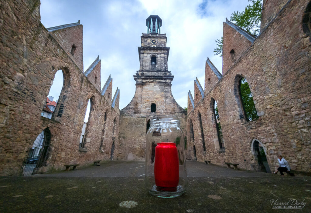 Aegidienkirche was not rebuilt and its ruins were left as a war memorial