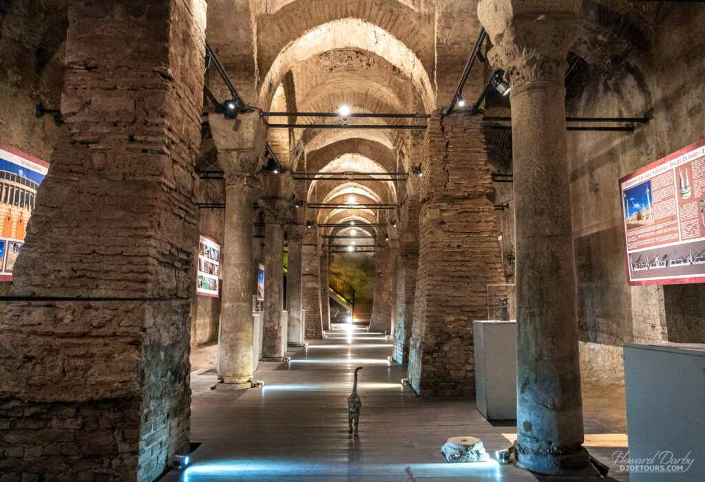 Inside the free cistern under a rug shop, which also contains a small museum of how the cisterns worked