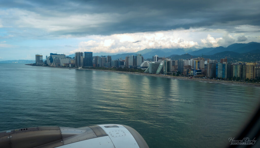 Arriving in Batumi on our flight from Istanbul