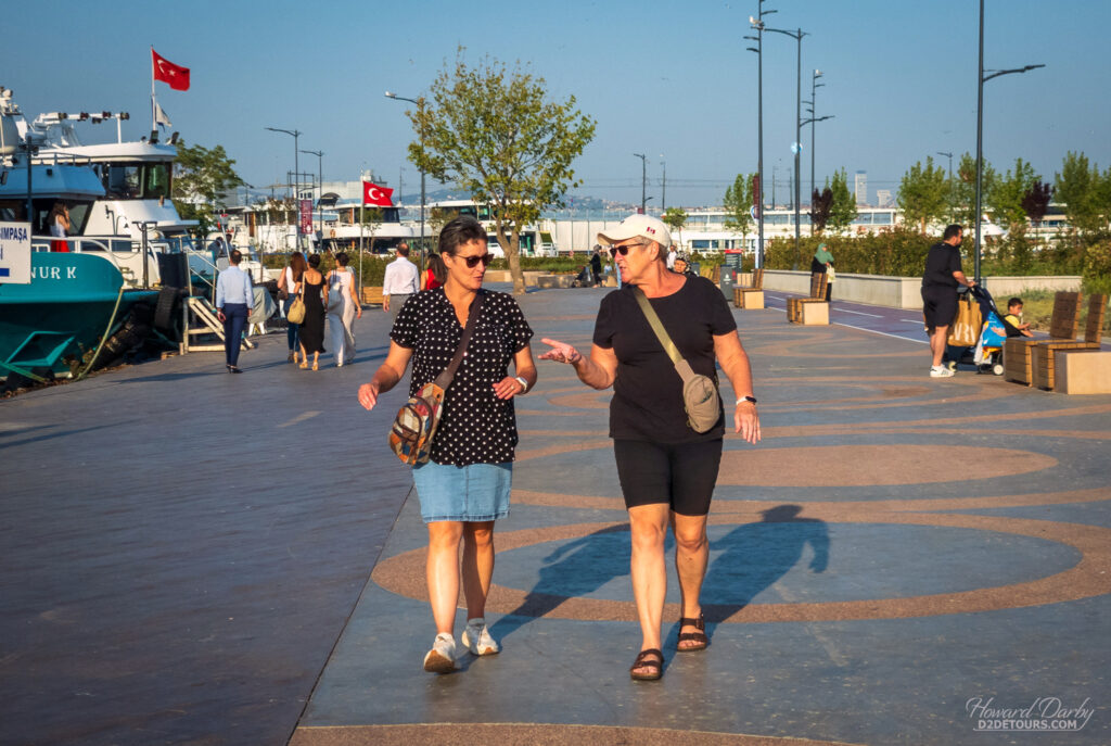 Whitney and Sharlene, a fellow nomad we met in Istanbul, touring the city