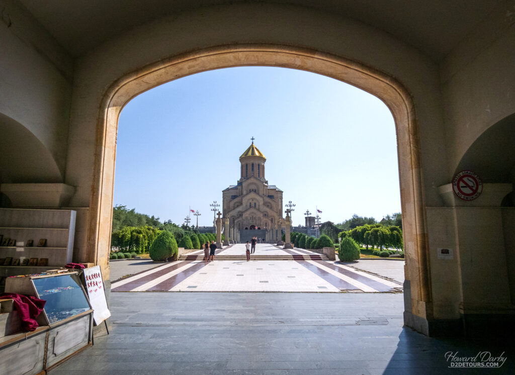 Entrance into the grounds of the Holy Trinity Cathedral of Tbilisi