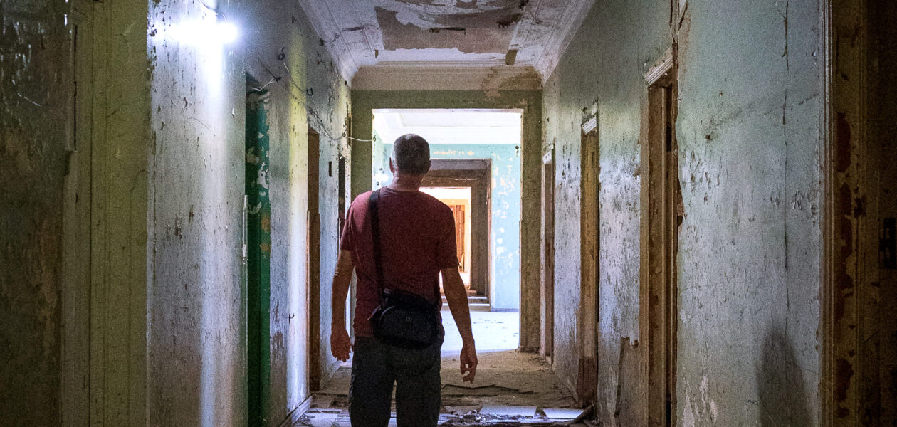 Howard exploring the abandoned Imereti Sanatorium