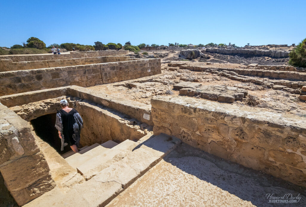 Descending into one of the Tombs of the Kings