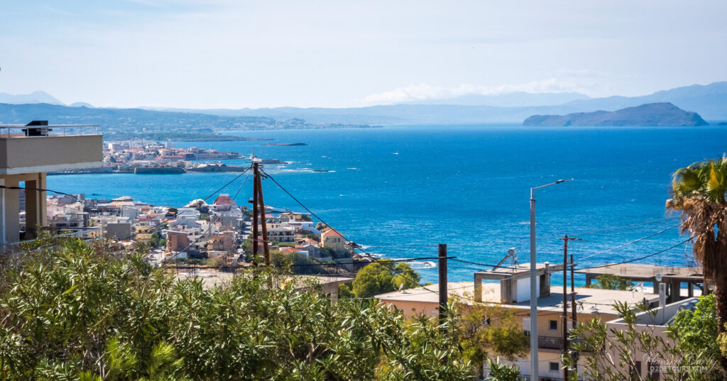 The view from our Airbnb overlooking the Chania harbor