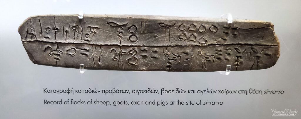 Linear B writing