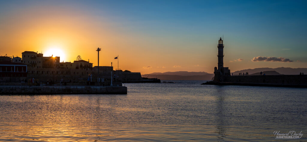 Old Venetian Port of Chania at sunset