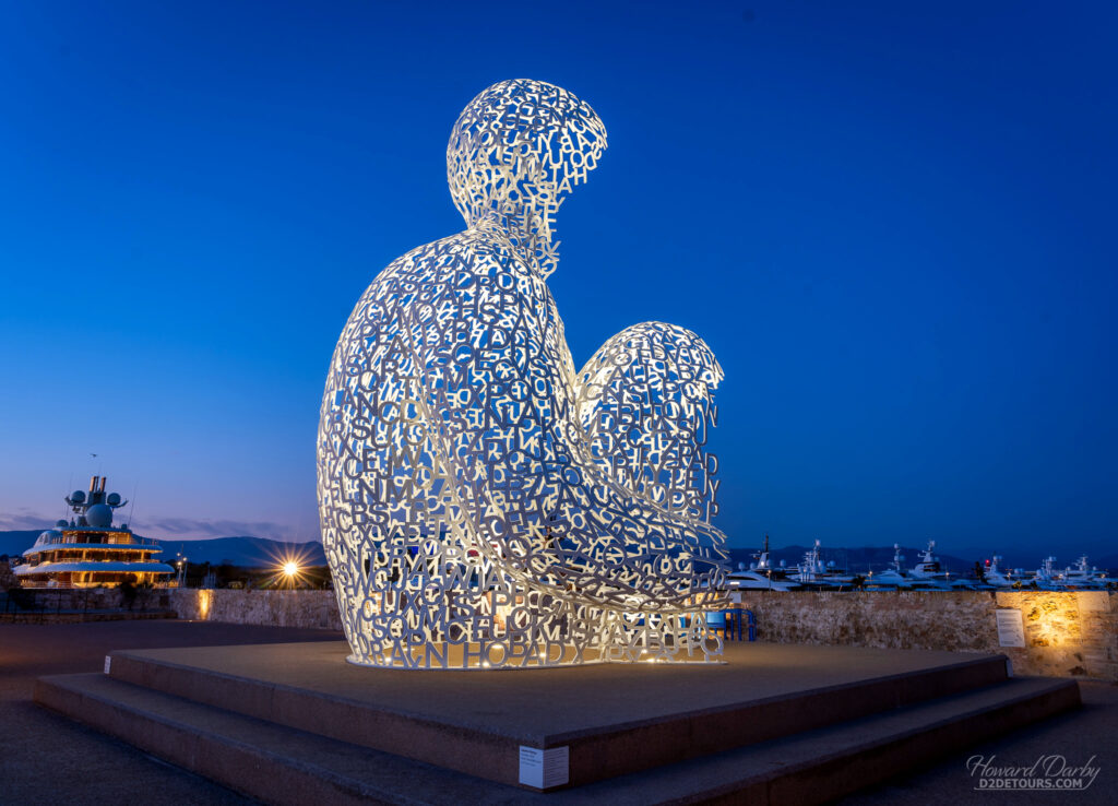 The Nomad sculpture on the Antibes waterfront