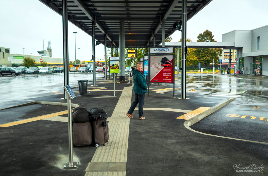 Waiting for the bus to arrive