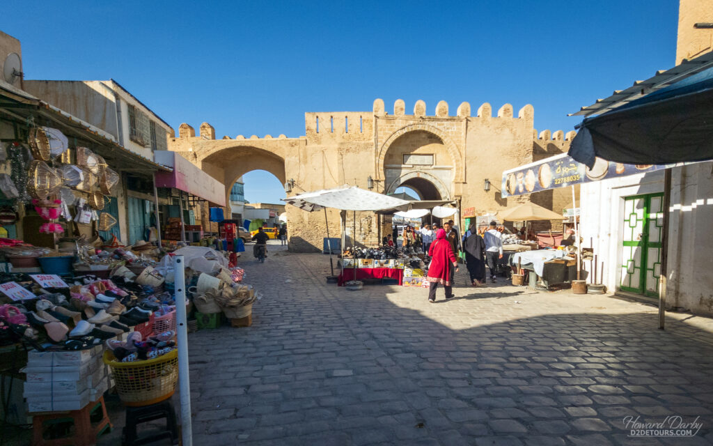 Entry gate into the medina in Kairouan