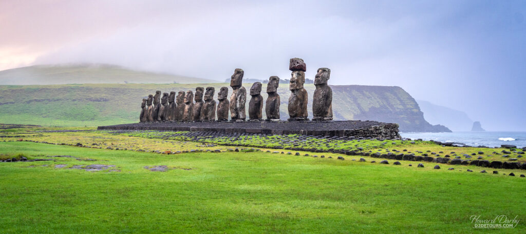 Moia at Ahu Tongariki on Rapa Nui (Easter Island)