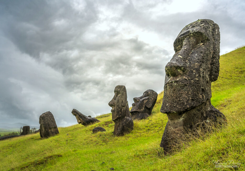 Moai at Rano Raraku quarry