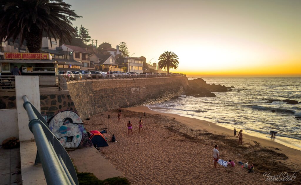Sunset along the coast