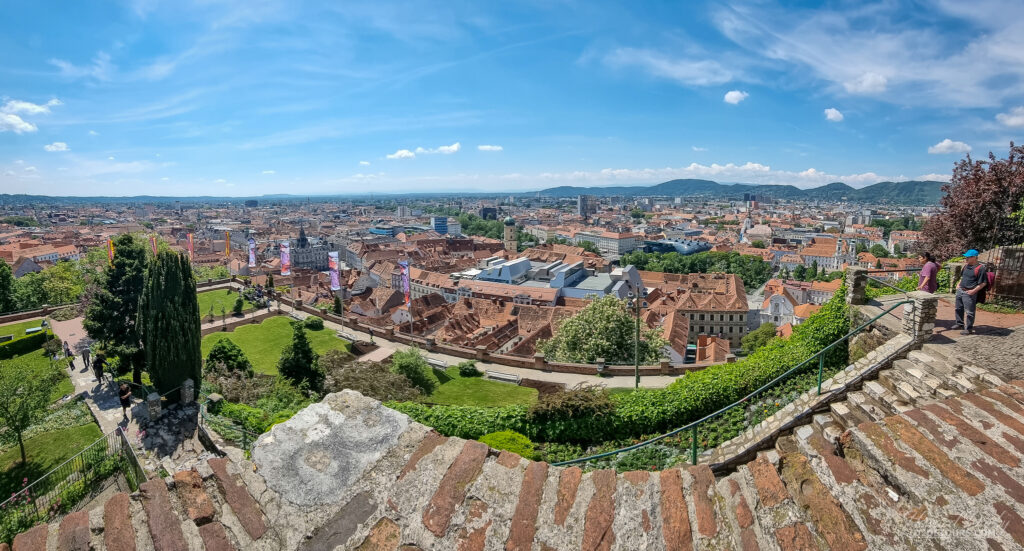 Looking out over Graz, Austria